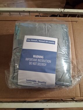Intertek Heated Throw Blanket 50" X 60" Gray With Controller